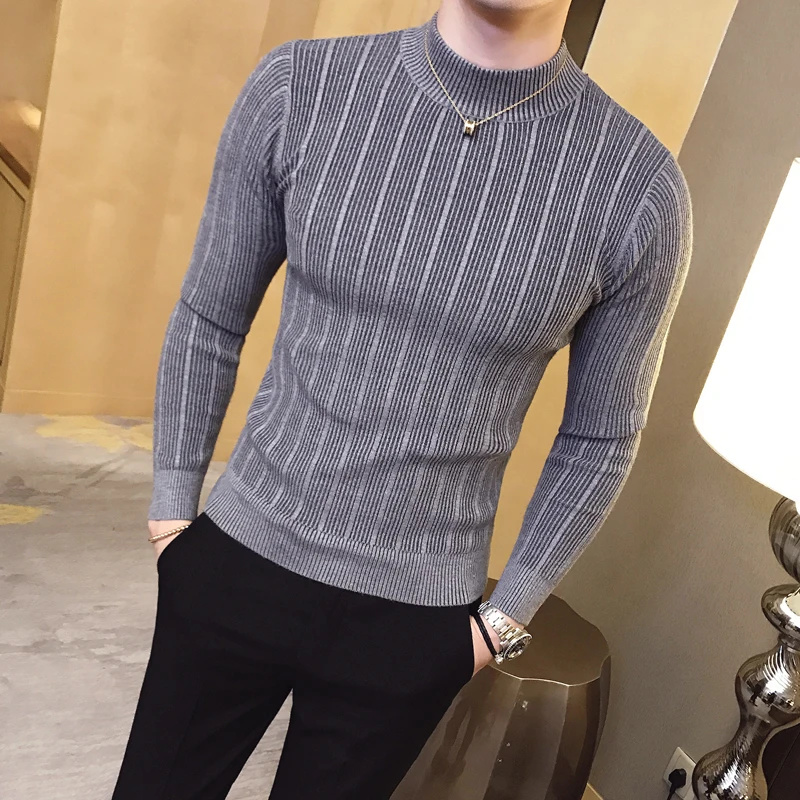 Turtleneck Sweater Men - جديد الخريف الشتاء عالية الياقة سويتر