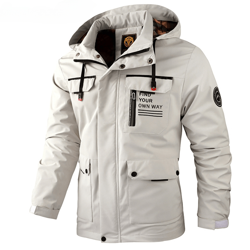Men'S Fashion Light Jacket - أزياء الرجال عارضة سترة واقية مقنعين