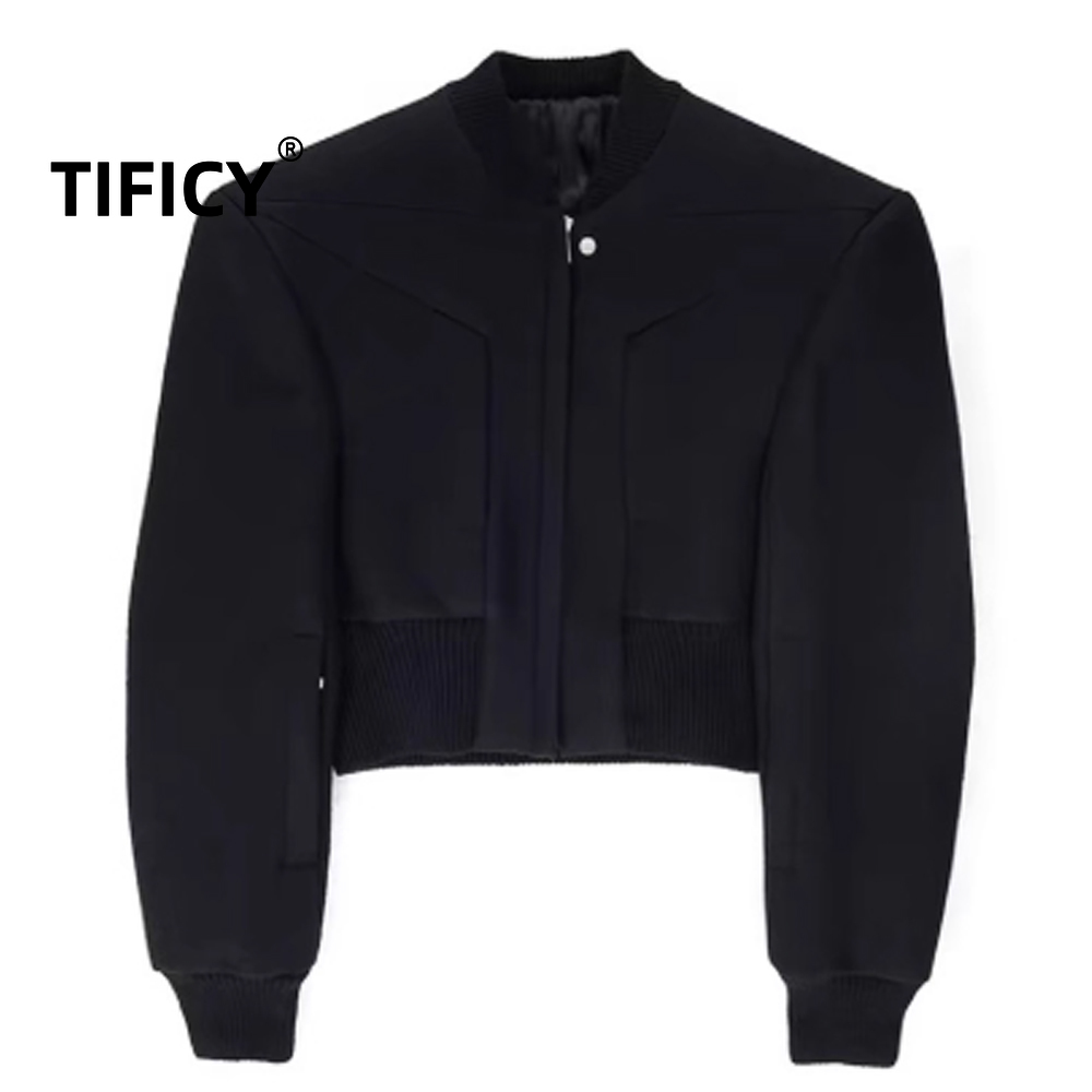 Men'S Fashion Light Jacket - سترة شتوية عالية الشارع داكنة Ro