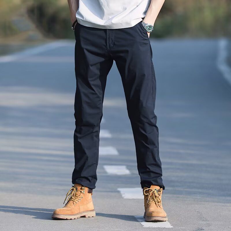 Men'S Fashion Bag - بنطلون رجالي كاجوال مستقيم متعدد الجيوب