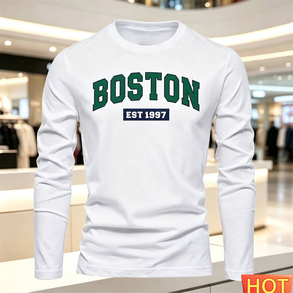Mens Fashion Top - تي شيرت رجالي بأكمام طويلة للخريف