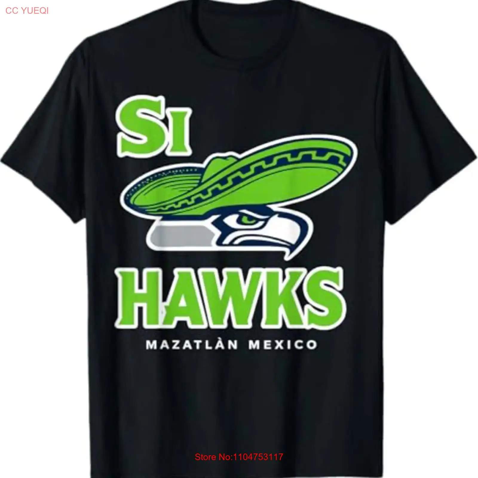 Mens Fashion Mexico - تي شيرت Si Hawks Seattle Funny