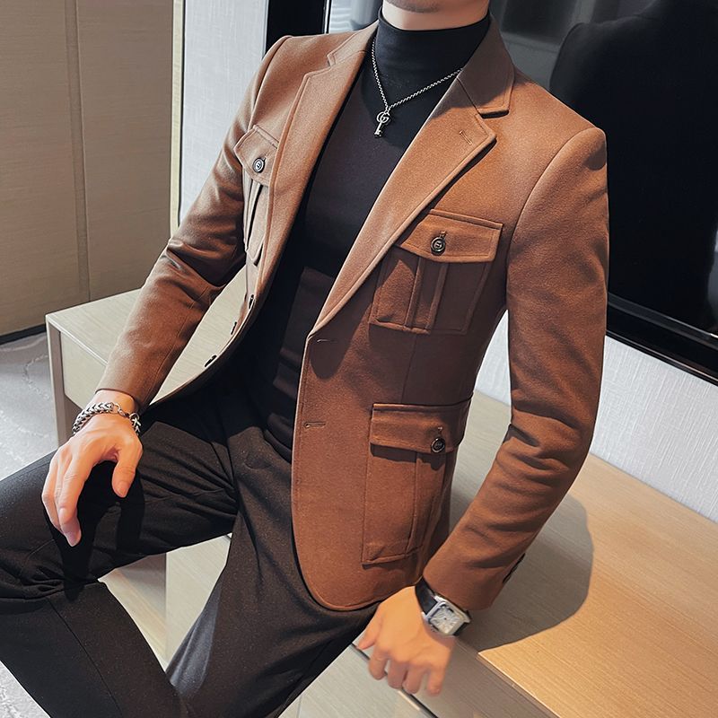 Men'S Fashion Light Jacket - ضوء الموضة الفاخرة الجديدة تويد البدلة