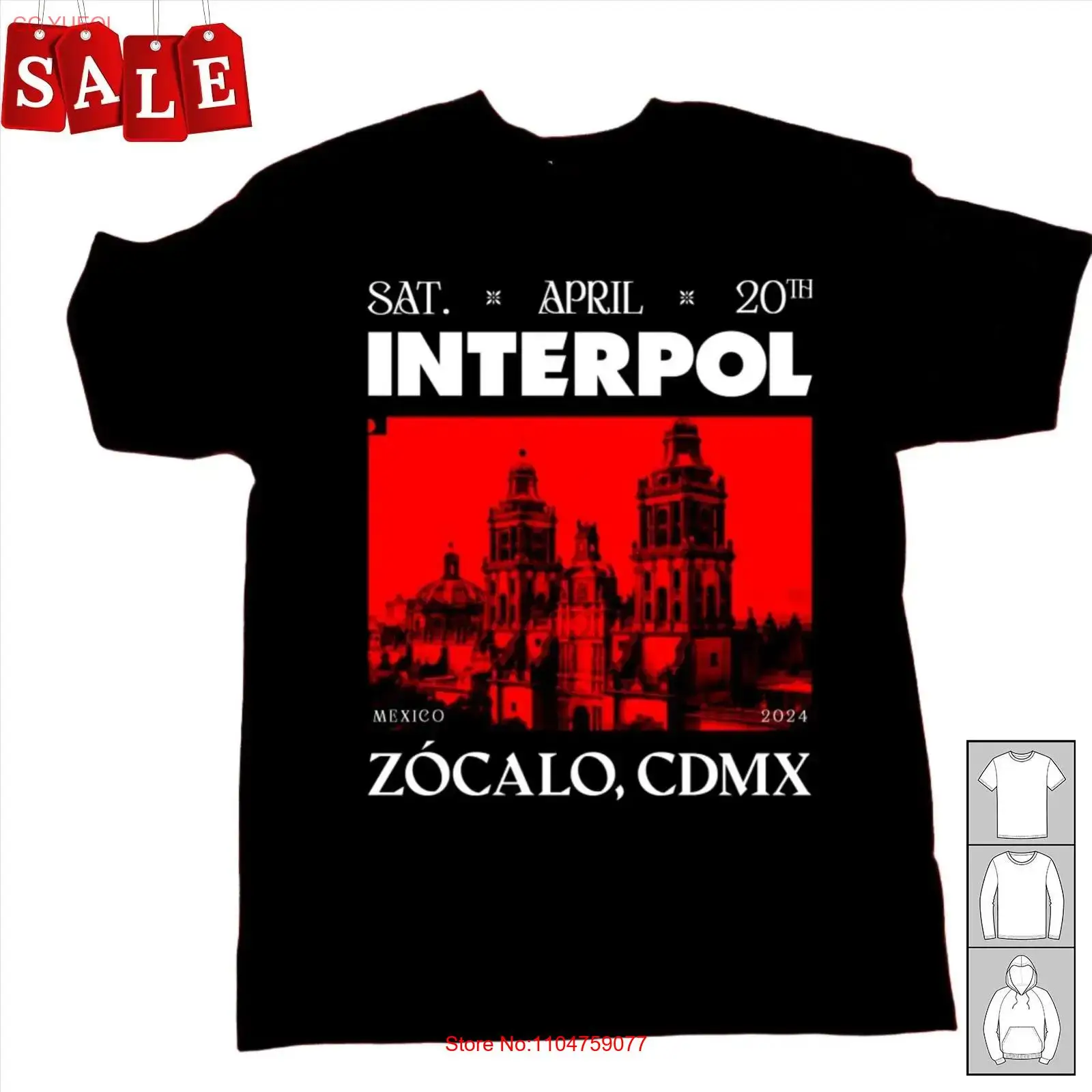Mens Fashion Mexico - تي شيرت Hot Interpol Mexico Zocalo