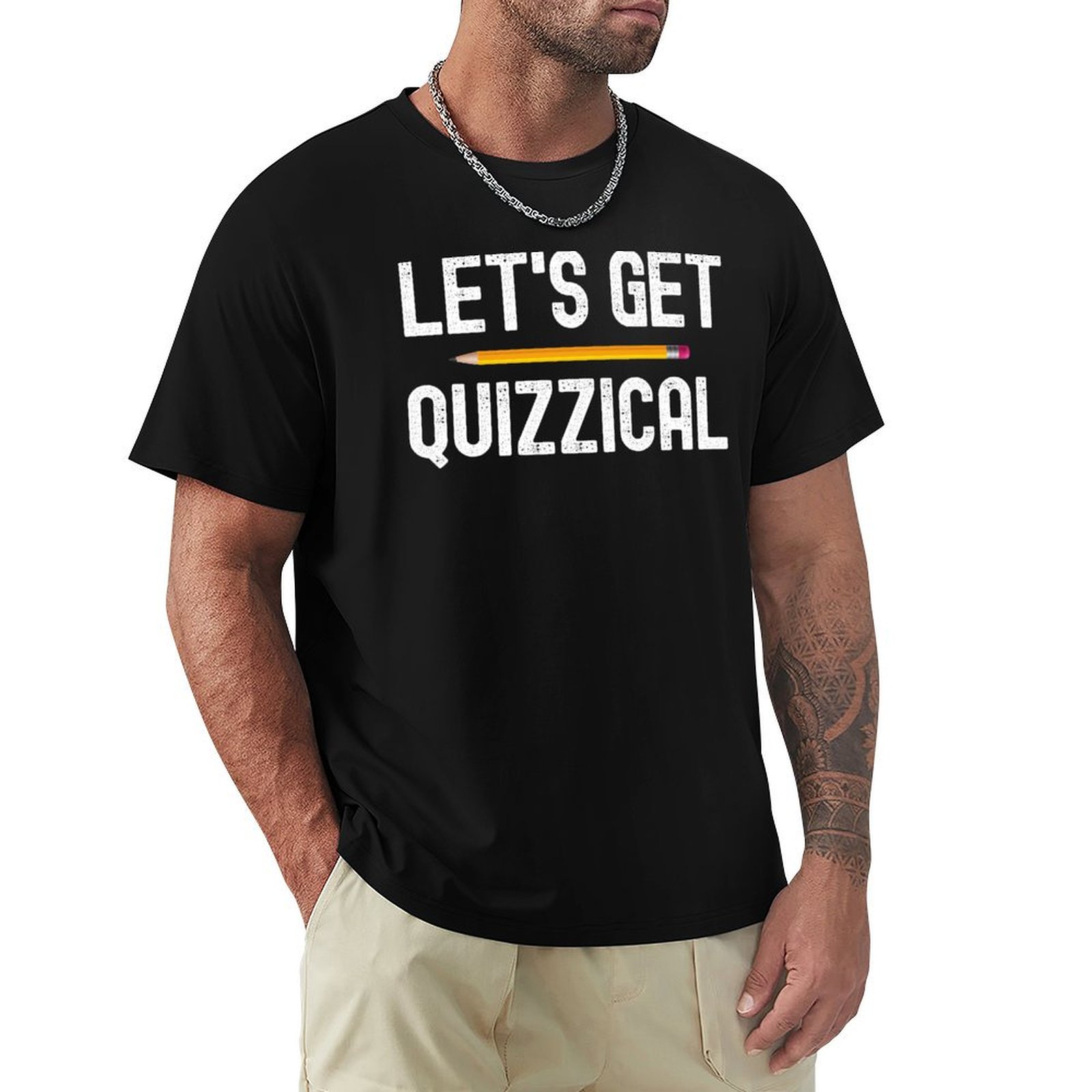 Men'S Fashion Quiz - تي شيرت ليتس جيت كويزيكال للحفلات