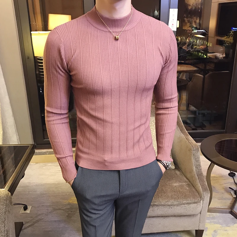 جديد الخريف الشتاء عالية الياق - مراجعة Turtleneck Sweater Men وسعره