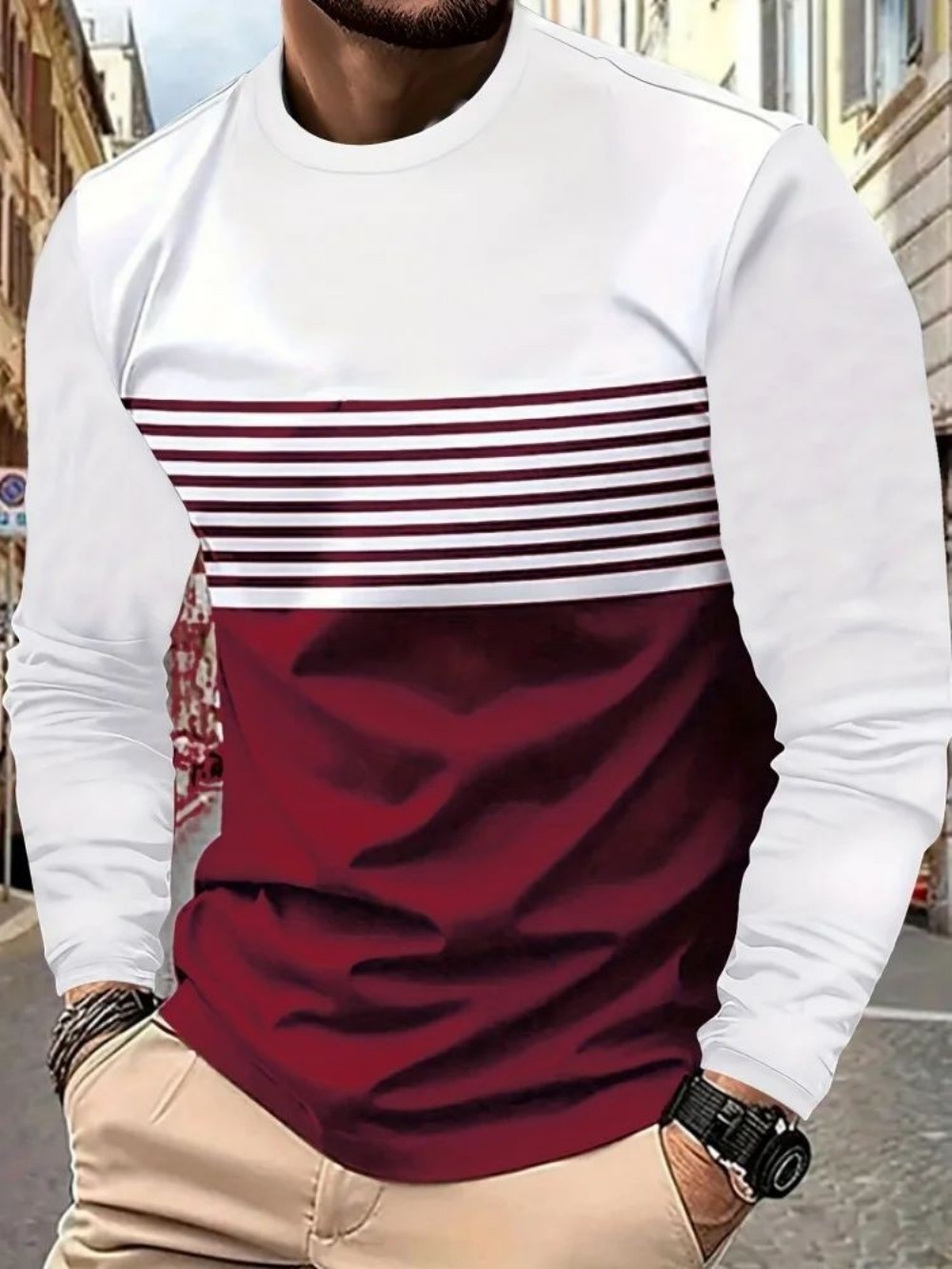 تي شيرت رجالي عصري جديد للخريف - مراجعة Mens Fashion Top وسعره