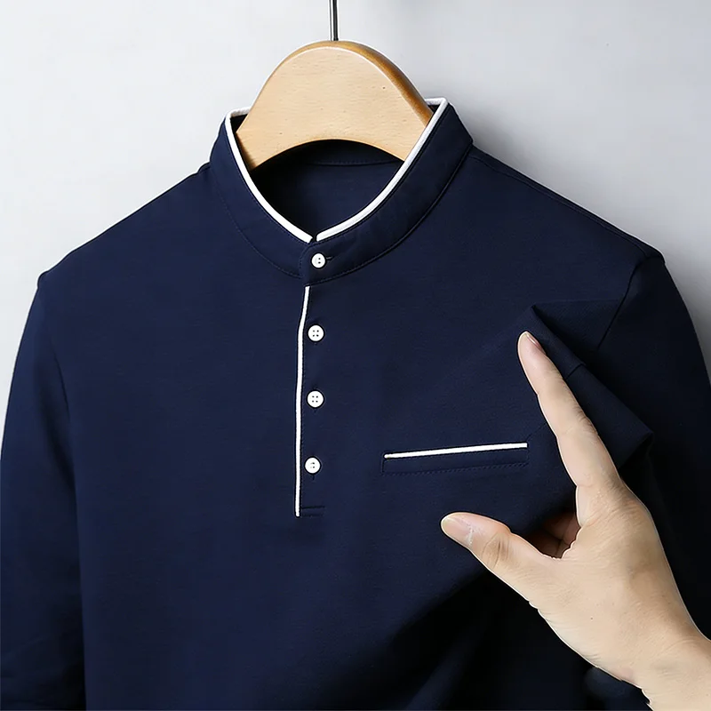 قميص رجالي بياقة ماندارين وأكم - مراجعة Mens Fashion Top وسعره