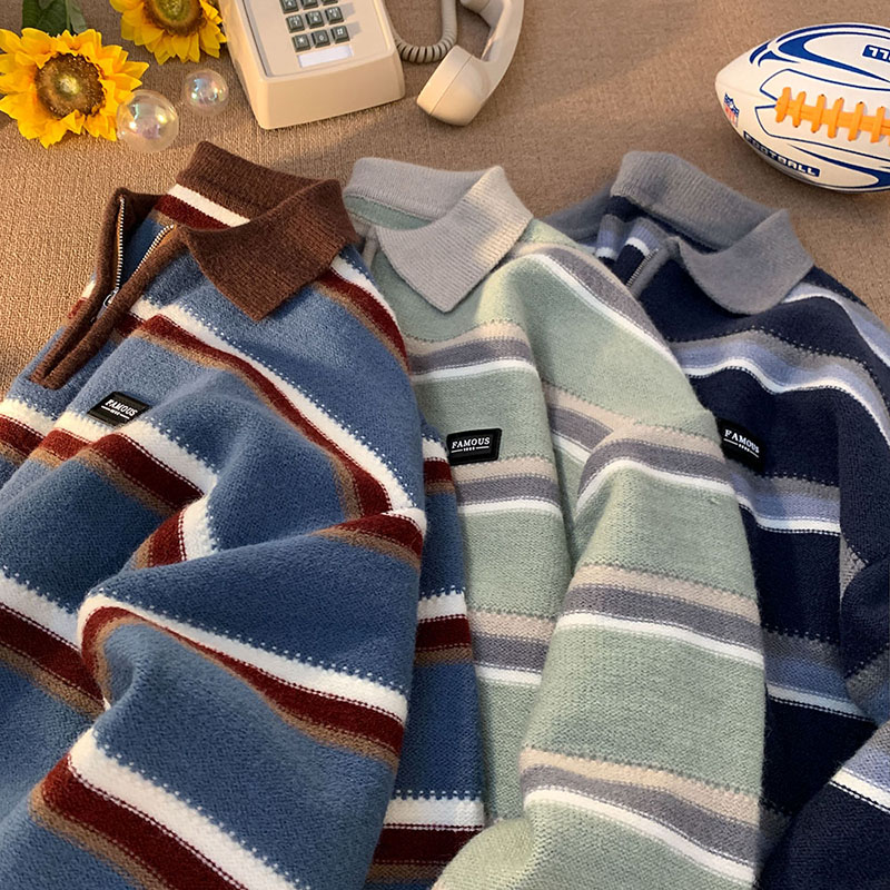 اليابان الرجال Y2K محبوك الداف - مراجعة Turtleneck Sweater Men وسعره