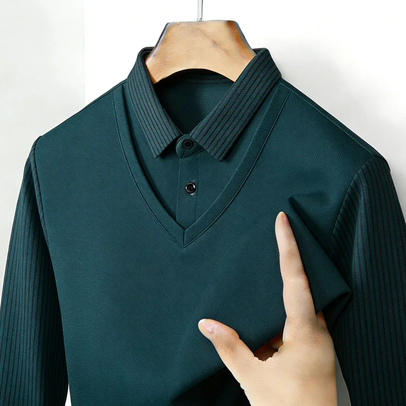 قميص رجالي بياقة مزدوجة وهمية، - مراجعة Mens Fashion Top وسعره