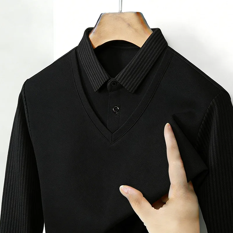 قميص رجالي بياقة مزدوجة وهمية، - مراجعة Mens Fashion Top وسعره