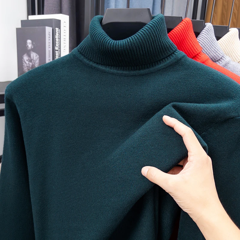 الخريف الرجال عالية الجودة محب - مراجعة Turtleneck Sweater Men وسعره
