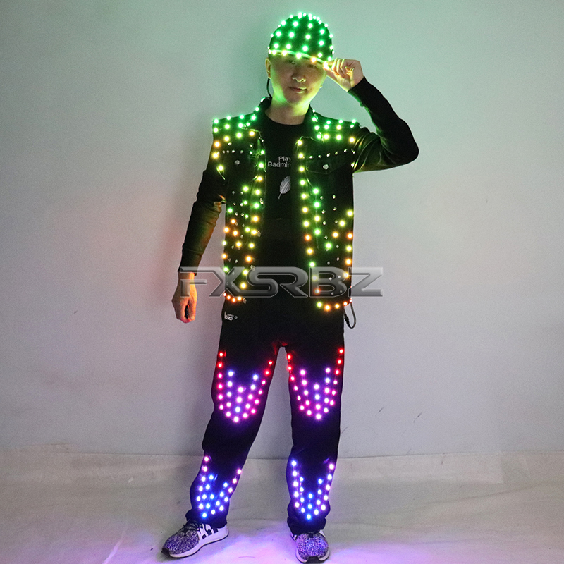 كامل اللون LED زي الرجال بار ا - مراجعة Men'S Fashion Light Jacket وسعره